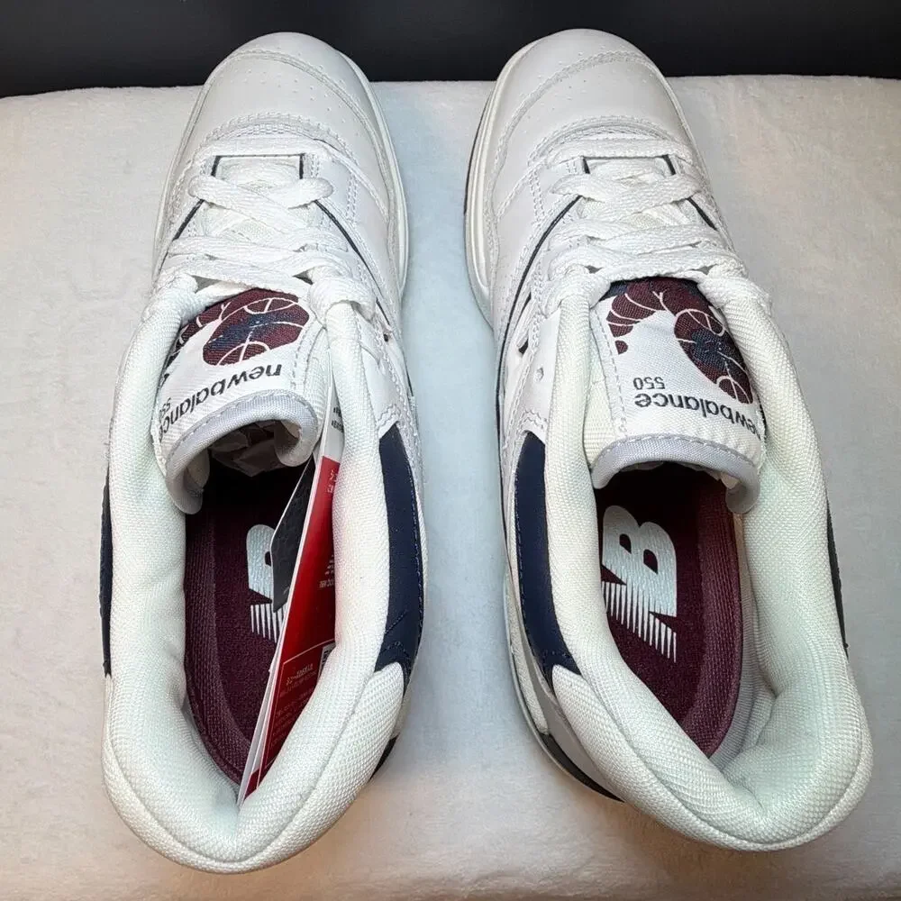 New Balance 550 White Indigo Burgundy | BB550PWB | 6.5M / 8W